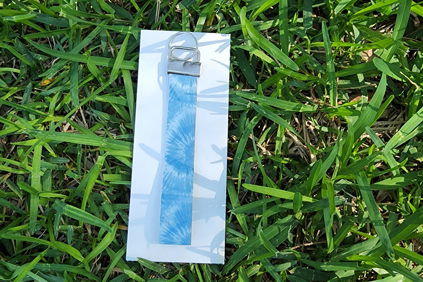 Blue tye dye wristlet