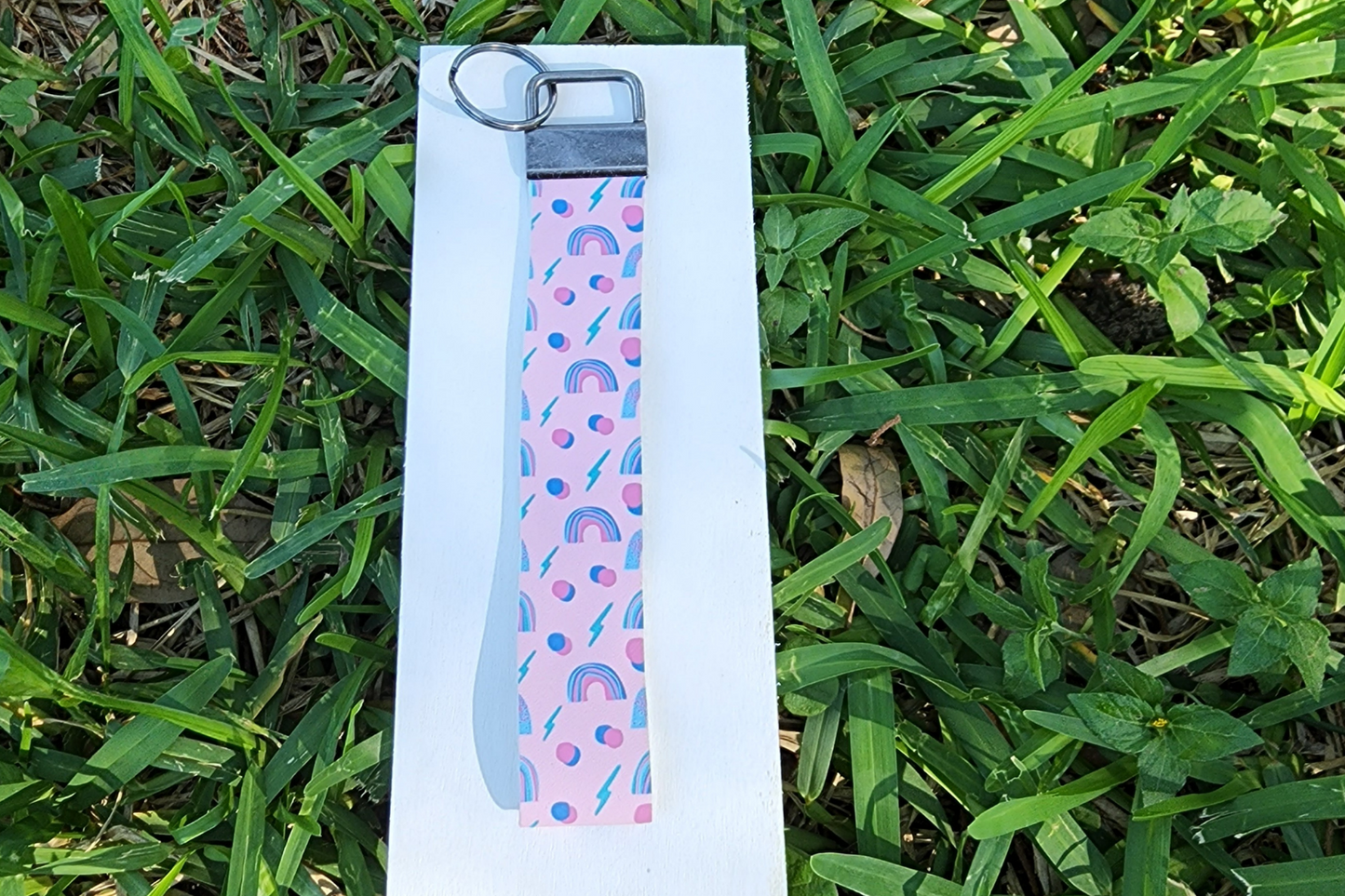 Pink Rainbow Wristlet