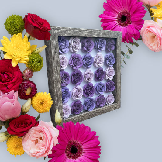 Purple ombré shadow box