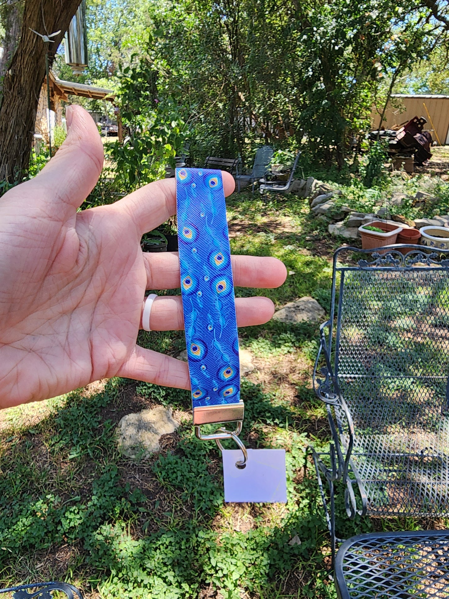 Peacock Feather Wristlet