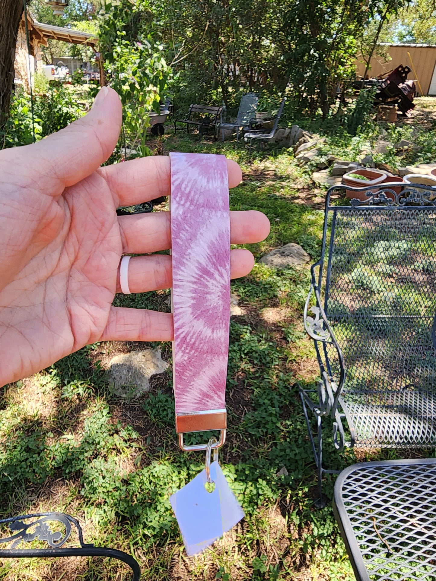 Maroon Tye Dye Wristlet