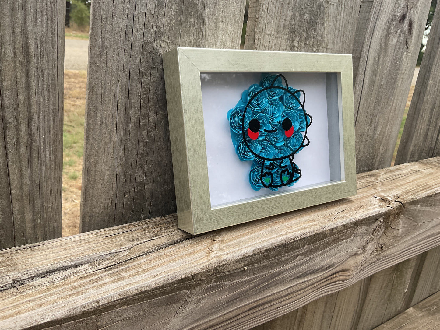 Blue Dino shadow box