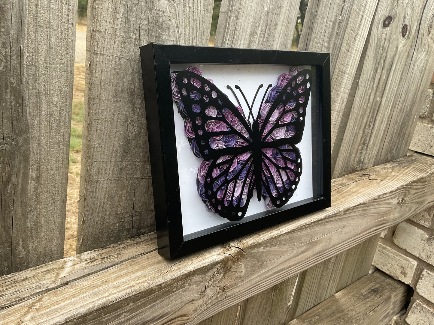 Purple ombre shadow box