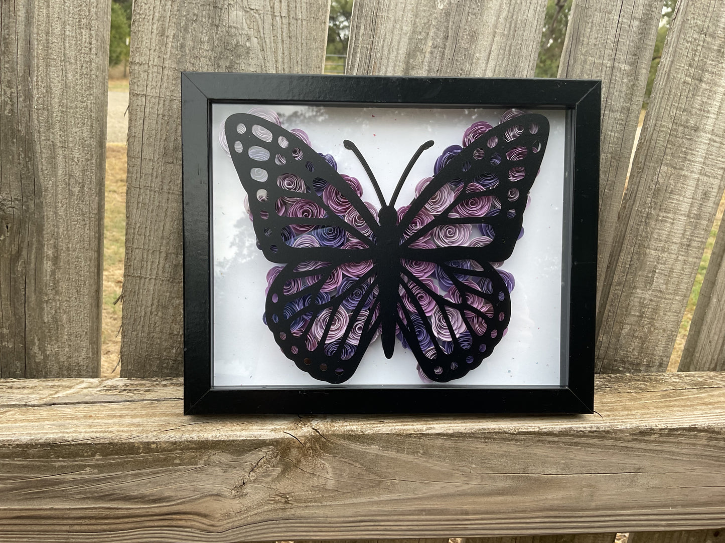 Purple ombre shadow box