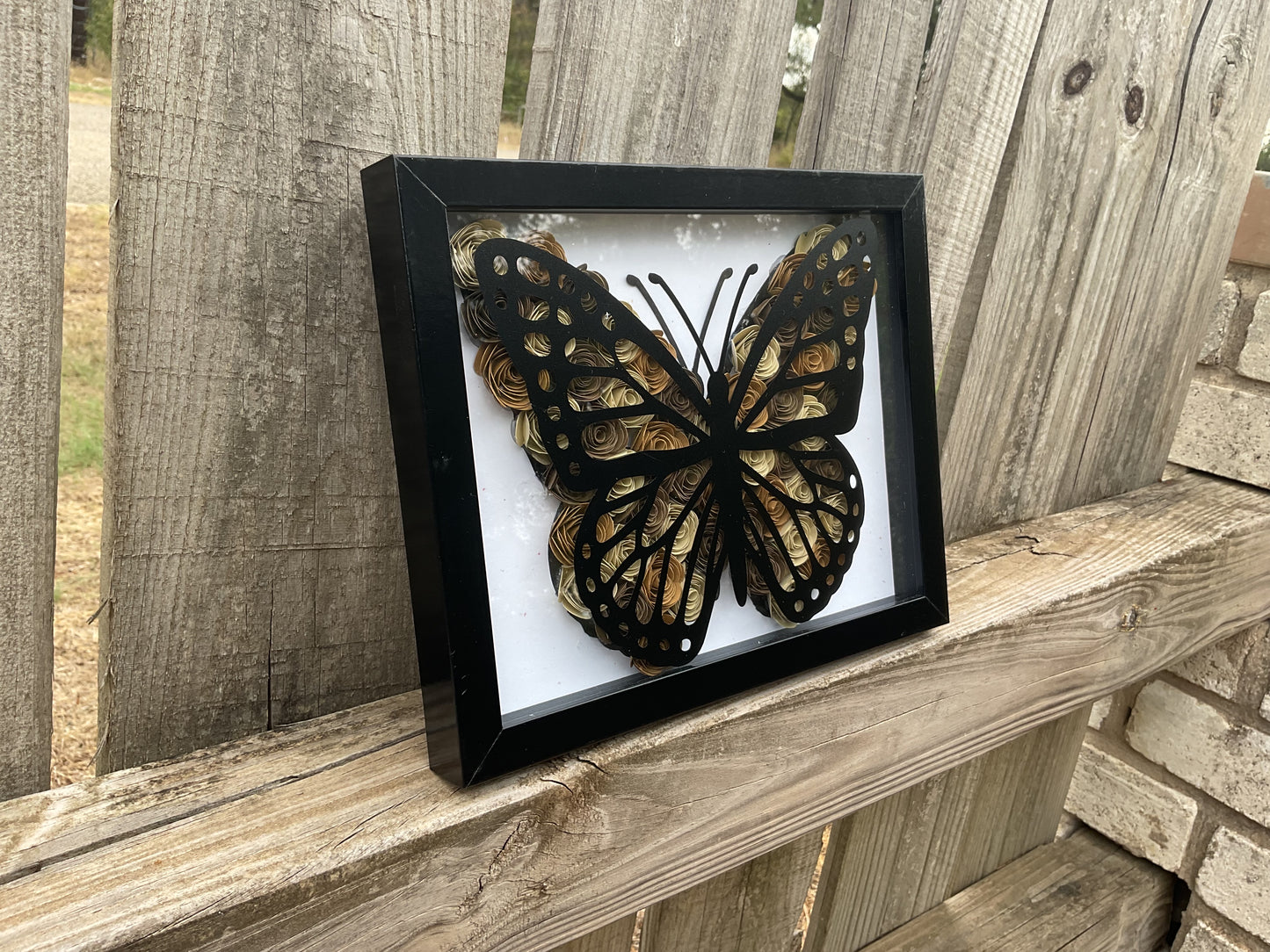 Brown ombre shadow box