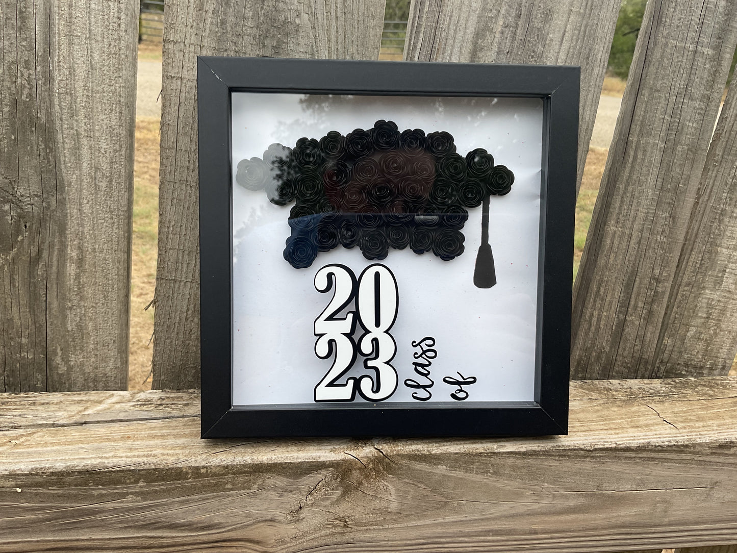 Grad cap shadow box