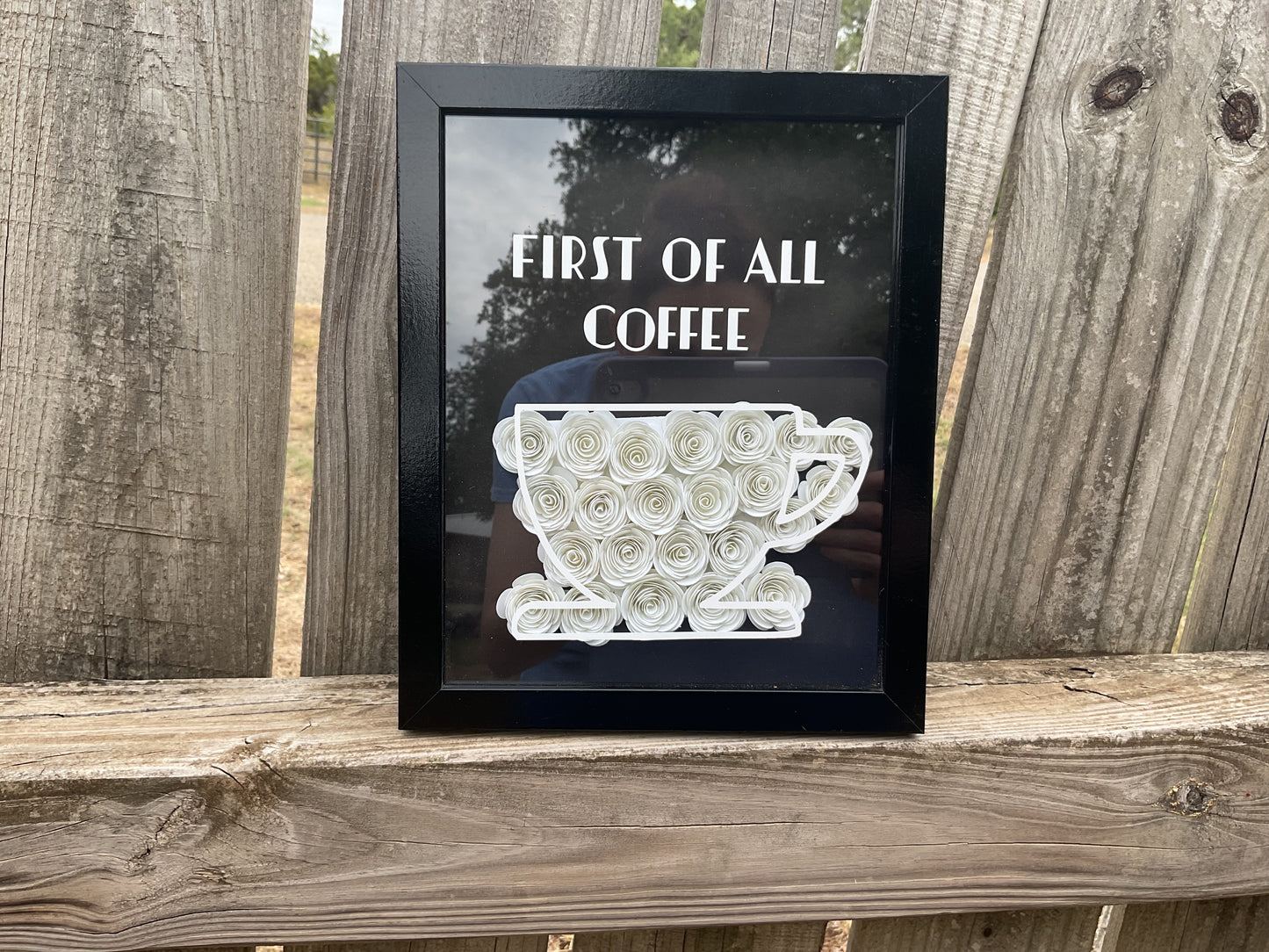 First of all coffee shadow box