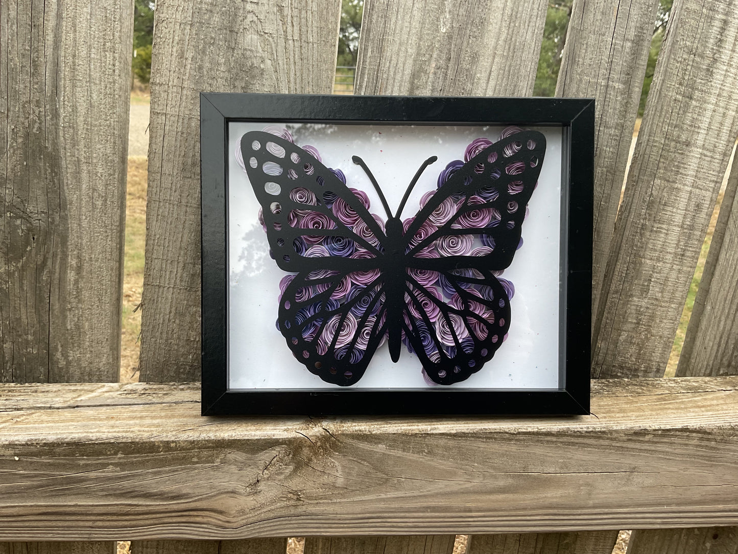 Purple ombre shadow box