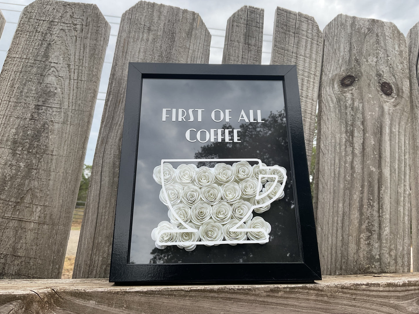 First of all coffee shadow box