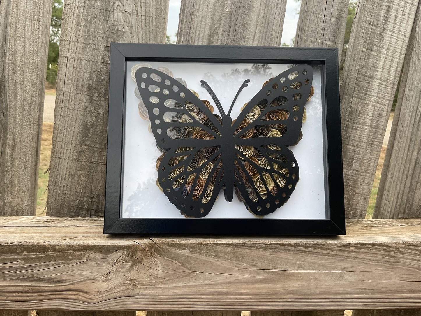 Brown ombre shadow box