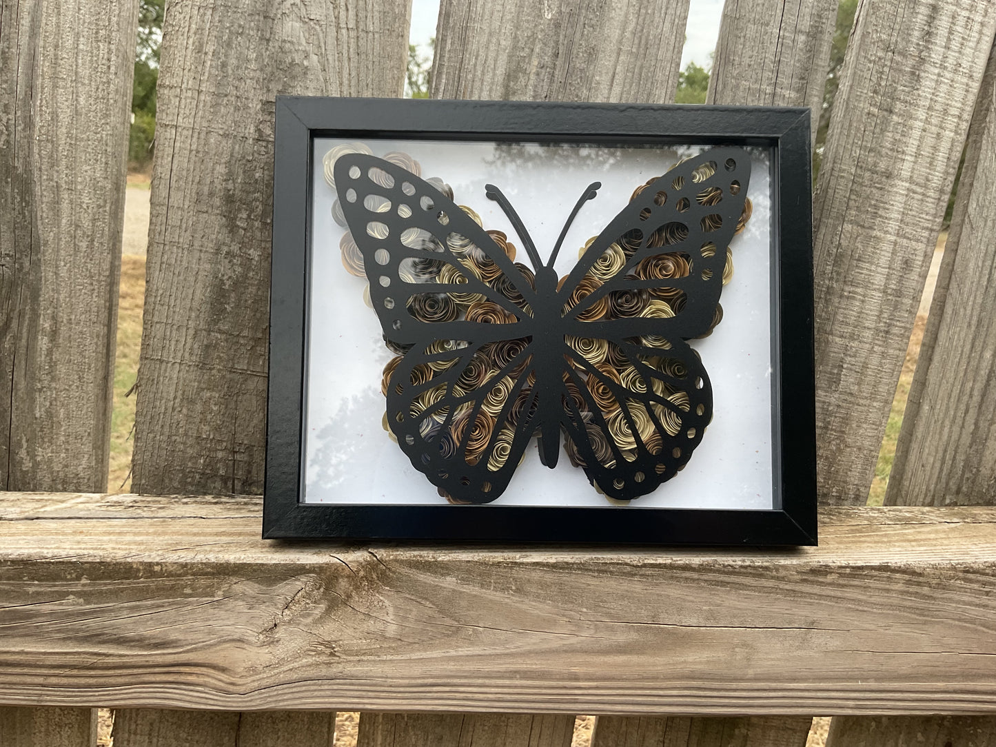 Brown ombre shadow box