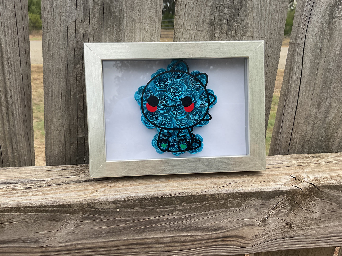 Blue Dino shadow box