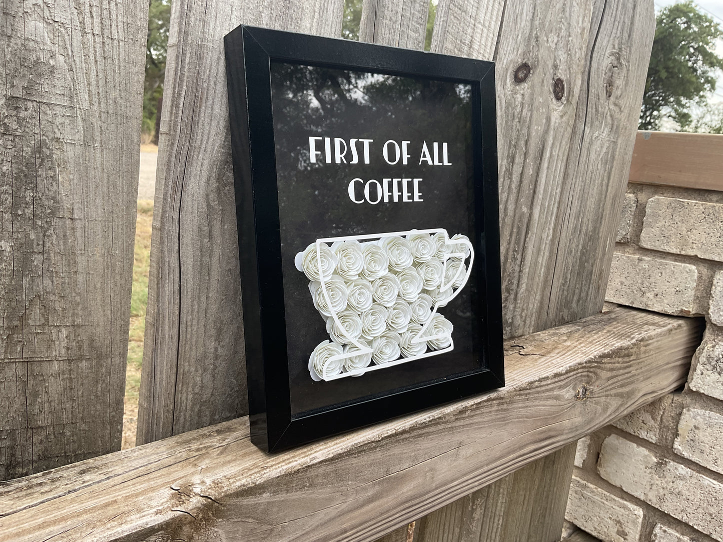 First of all coffee shadow box