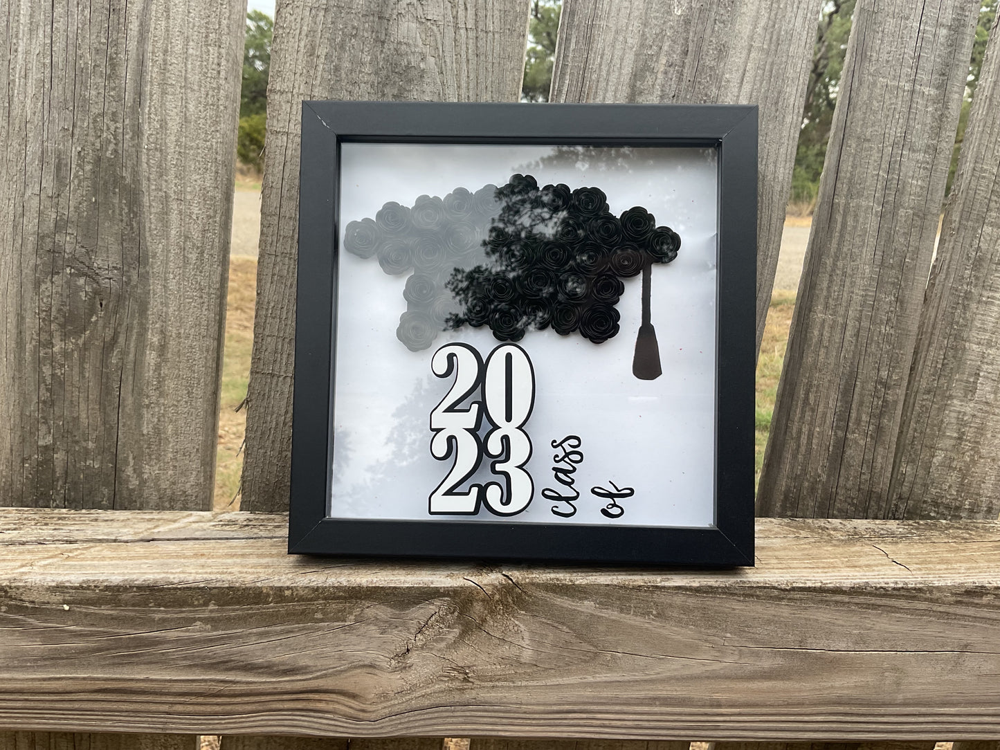 Grad cap shadow box