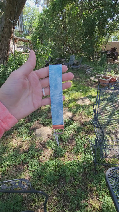 Blue tye dye wristlet