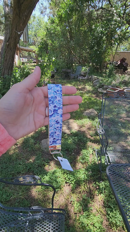 Blue rose Wristlet